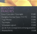 Menu Nems & Sushi - Boissons