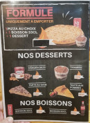 Menu Pizza Italie II - Les desserts et boissons