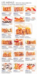 Menu Sushi Magic - Les menus