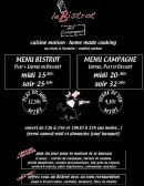 Menu Bistrot des Campagnes - Les formules menus