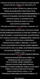 Menu Bistrot des Campagnes - Le menu à la carte