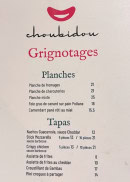 Menu Choubidou - Les grignotages