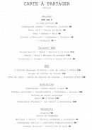 Menu Fulgurances à l' Entrepôt - Les plats à la carte