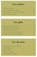 Menu La Contre Allée - La carte