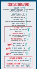 Menu La Manifattura - Les cocktails