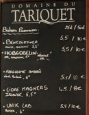 Menu Le Beau Bar - Les bières