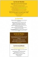Menu Les fondus de la raclette - Les raclettes, spécialités, fondues et grillades