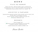 Menu Maison Binder - Les plats, assiettes te desserts