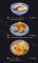 Menu Seoul - Les ramens