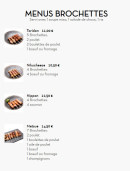 Menu Sushi Kyomy - Les menus brochettes