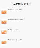 Menu Sushi Kyomy - Saumon roll