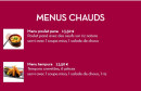 Menu Sushi Kyomy - Les menus chauds