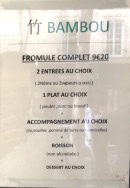 Menu Bambou - Les formules  complets