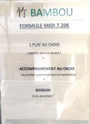 Menu Bambou - Les formules midi