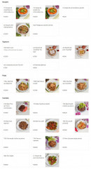 Menu Bangkok Express - Les soupes, vapeurs et plats,...