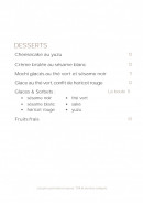 Menu Benkay - Les desserts