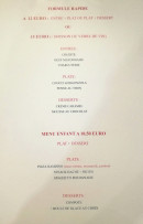 Menu Castello - Formule et menu enfant