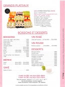 Menu Hyper Sushi - Plateaux, boissons et desserts