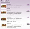 Menu Kaishoya - Les brochettes: menu E, menu C...