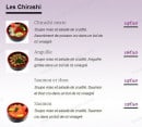 Menu Kaishoya - Les chirashis