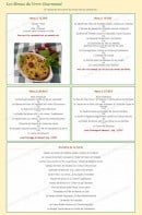 Menu Le bistrot d’André - Les entrées et plats