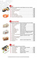 Menu Matsuyama - Les makis suite, californias rolls et temakis