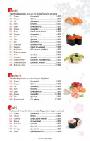 Menu Matsuyama - Les sushis, sashimis et makis