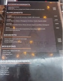 Menu Seventy Five - Les accompagnements, desserts et boissons,...