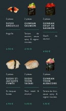 Menu Sushi soba - Les sushis et gunkans page 2