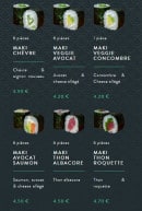 Menu Sushi soba - Les témakis et makis rolls