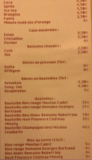 Menu Bhidz Cuisinedumonde - Les boissons