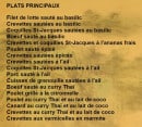 Menu Cathay Palace - Les plats principaux