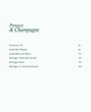 Menu Chez Cézanne - Les champagnes