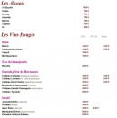 Menu Gaspard - Les vins