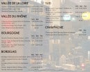 Menu La Coïncidence - La vallée de la loire, vallée de rhône...