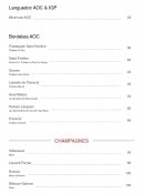 Menu Le Cardinal - Les vins page 4