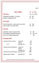 Menu Le Chalet des Iles - La carte du bar page 4