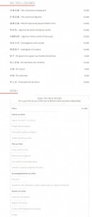 Menu Mandarin De Paris - Les riz, menus, ...