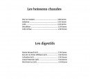 Menu Pavillon de Jade - Les boissons chaudes et digestifs