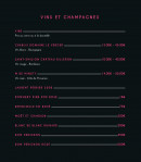 Menu Pinky Bloom - Vins et champagnes