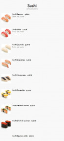 Menu Resto Yummy - Sushi