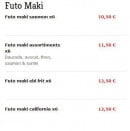 Menu Saveurs de Tokyo - Les futo maki