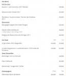 Menu Angelus - Les vins blancs, vins rosés, ...