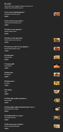 Menu Bibimbaps - Les plats