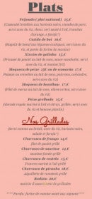 Menu Brasileirinho - Les plats