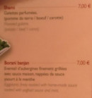 Menu Buzkashi - Shami et borani banjan