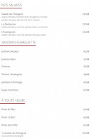 Menu Cafe Le chavignol - Les salades, sandwichs et à toute heure