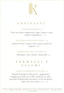 Menu Il Rosso Paris - Antipasti et formaggi