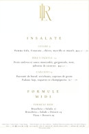 Menu Il Rosso Paris - Les salades et formules