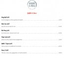 Menu James Bun - Les bulles et les jus